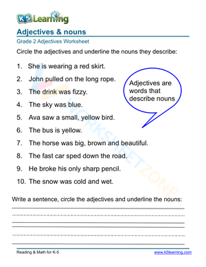 Adjectives & nouns 1