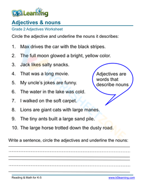 Adjectives & nouns 3