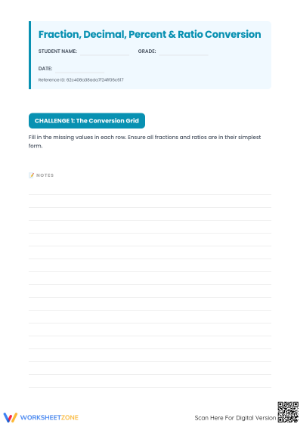 Essential Conversion Worksheet | Grade 6 Math Aligned