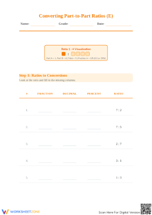 Essential Converting Fractions Decimals Percents Worksheet