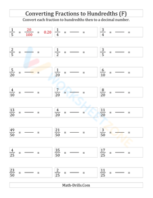 Converting between fractions, decimals, percents, and ratios