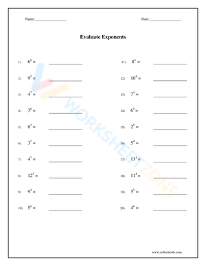 Evaluate Exponents 5