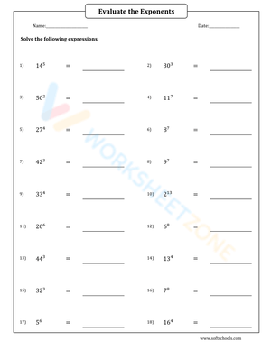 Evaluate Exponents 8