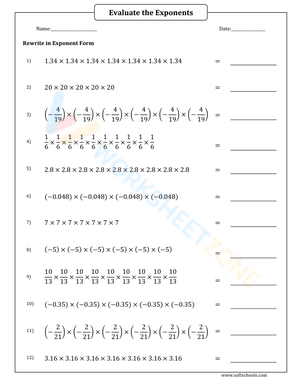 Rewrite Repeated Multiplication In Exponent Form