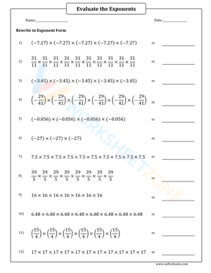 Rewriting Repeated Multiplication In Exponent Form
