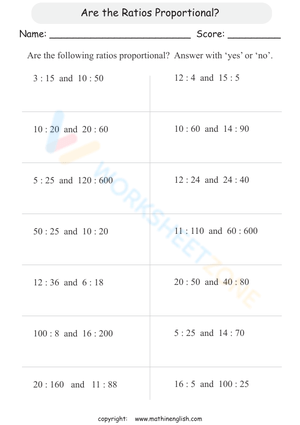 Are they Proportional? 2