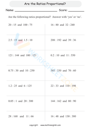Are they Proportional? 4