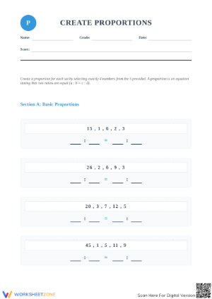 Essential Grade 7 Prep: Create Proportions - 7.RP.A.2 Worksheet