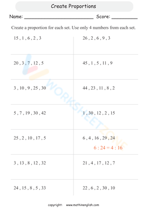 Create Proportion 1