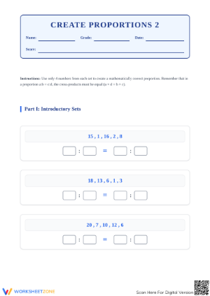 Essential Proportions Worksheet | Grade 7 Math Practice
