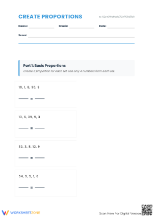 Essential Proportion Practice Worksheet | Grade 7 Math