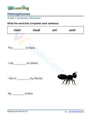 Homophones - Write 4