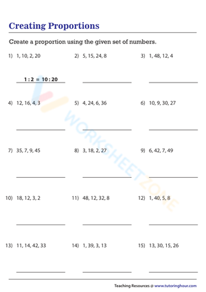 Creating Proportions