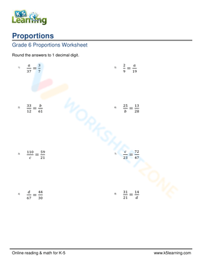 Proportions – using decimals 3