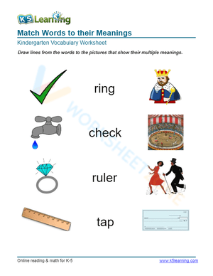 Match Words to their Meanings 4