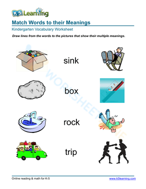 Match Words to their Meanings 6