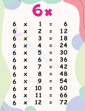 6x Times Tables