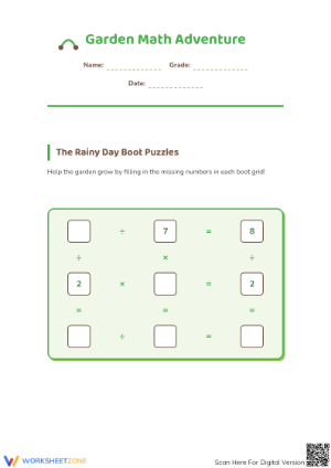 Printable Math Adventure: Multiplication & Division Grids