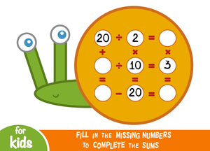 Missing Numbers Math Puzzle | Printable Grade 3 Worksheet