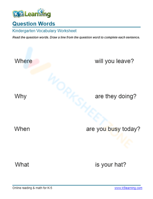 Question Words 2