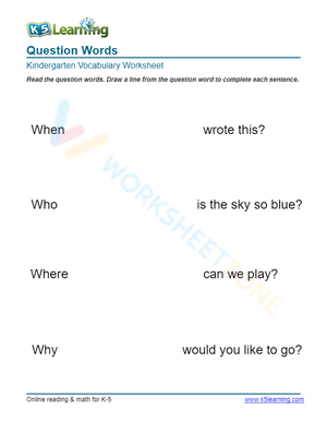 Question Words 5