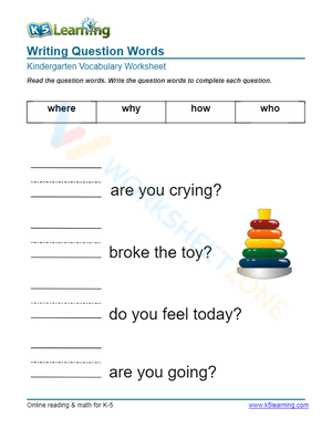 Writing Question Words 1
