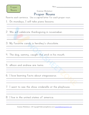 Proper Nouns - Capital letter 2