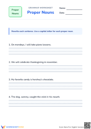Proper Nouns Capitalization | Essential Grade 1 ELA