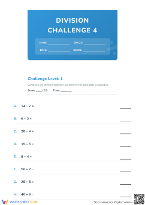 Division Worksheet (3 Levels) | Grade 3-5 Ready