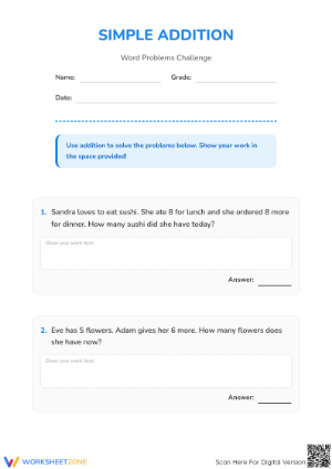 Essential Simple Addition Word Problems | Grade 3 Math