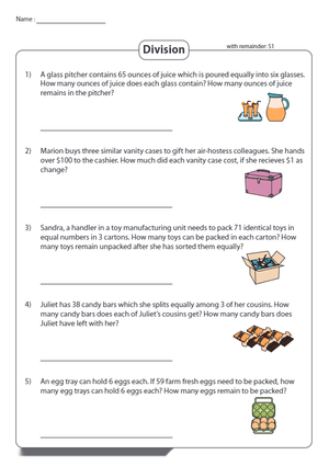 Division Practice Worksheet