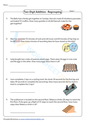 Two-Digit Addition with Regrouping