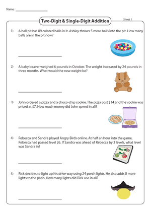 Adding Two-Digit and Single-Digit Numbers