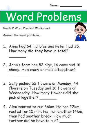 Challenging Math Word Problems Worksheet
