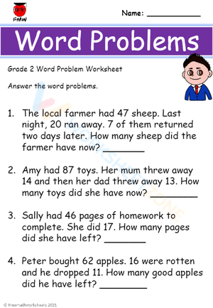 Word Problems for Math Practice
