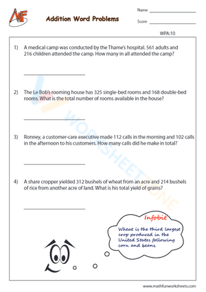 Addition Word Problems: Real-World Scenarios