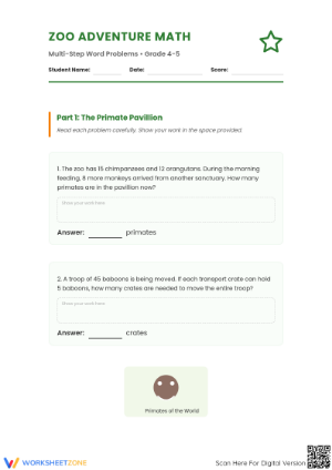 Essential Multi-Step Math Word Problems | Grade 4-5