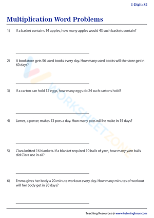 Real-World Multiplication Word Problems
