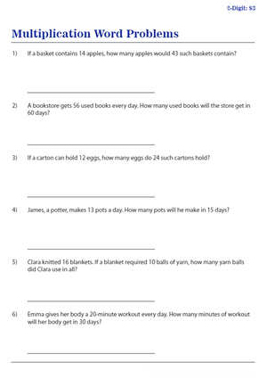 Real-World Multiplication Word Problems