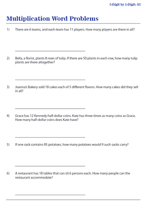 Engaging Multiplication Word Problems Practice