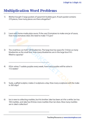 Strengthen Multiplication Skills With Word Problems