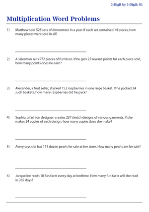Advanced Multiplication Word Problems Challenges