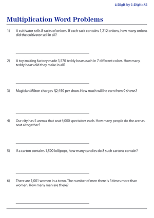Multiplication Word Problems To Deepen Skills