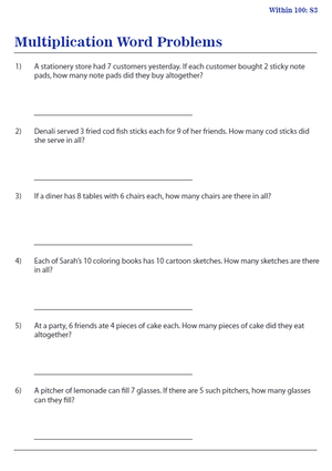 Multiplication Word Problems To Solve Problems