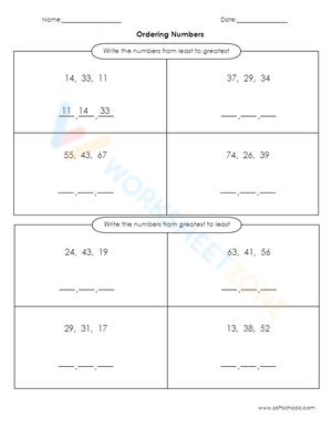 Ordering Numbers 7