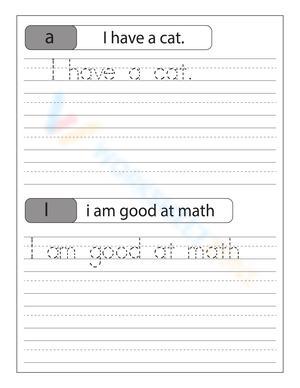 Tracing Sentences for Handwriting Practice