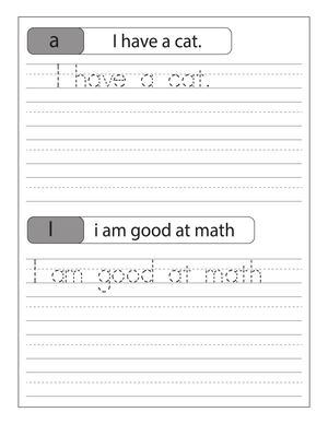 Tracing Sentences for Handwriting Practice