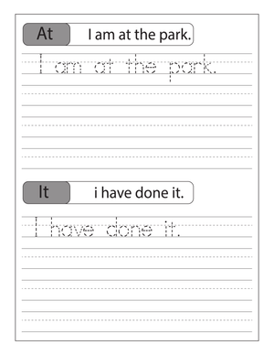 Practice Tracing Sentences Worksheet