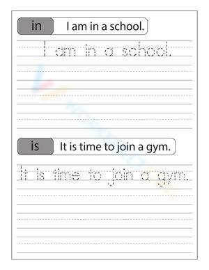 Tracing Sentences: Handwriting Practice