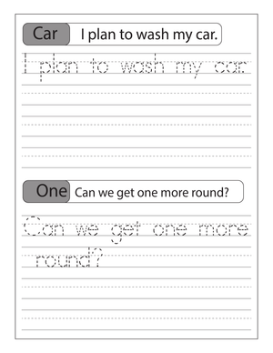 Improve Handwriting: Tracing Sentences